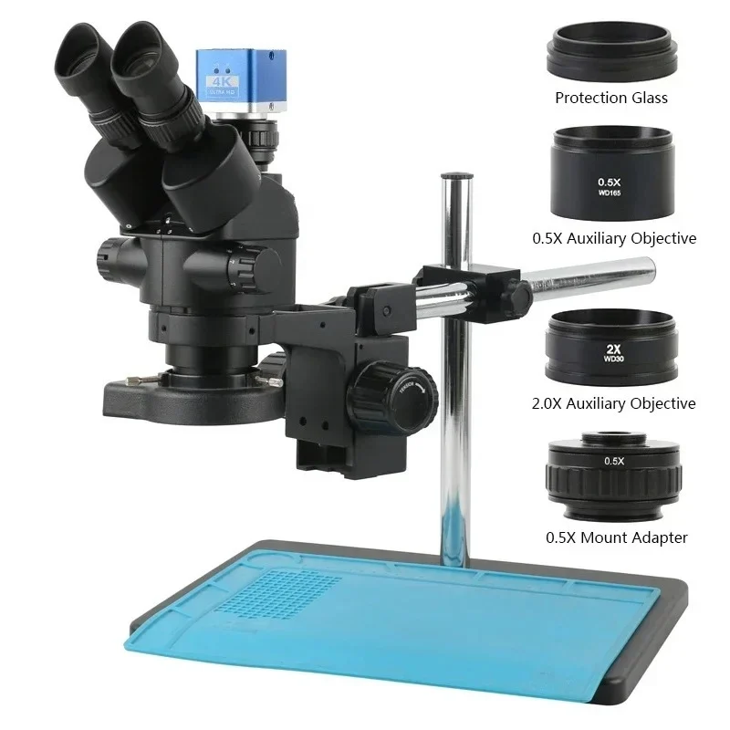كاميرا فيديو HDMI بدقة 24 ميجا - مراجعة Trinocular Stereo Microscope 7X-45X وسعره