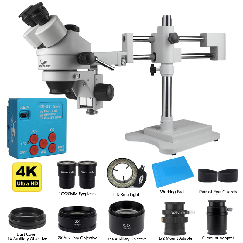 كاميرا صناعية بدقة 48 ميجابكسل - مراجعة Simul-Focal Industrial Microscope 4K Hdmi وسعره