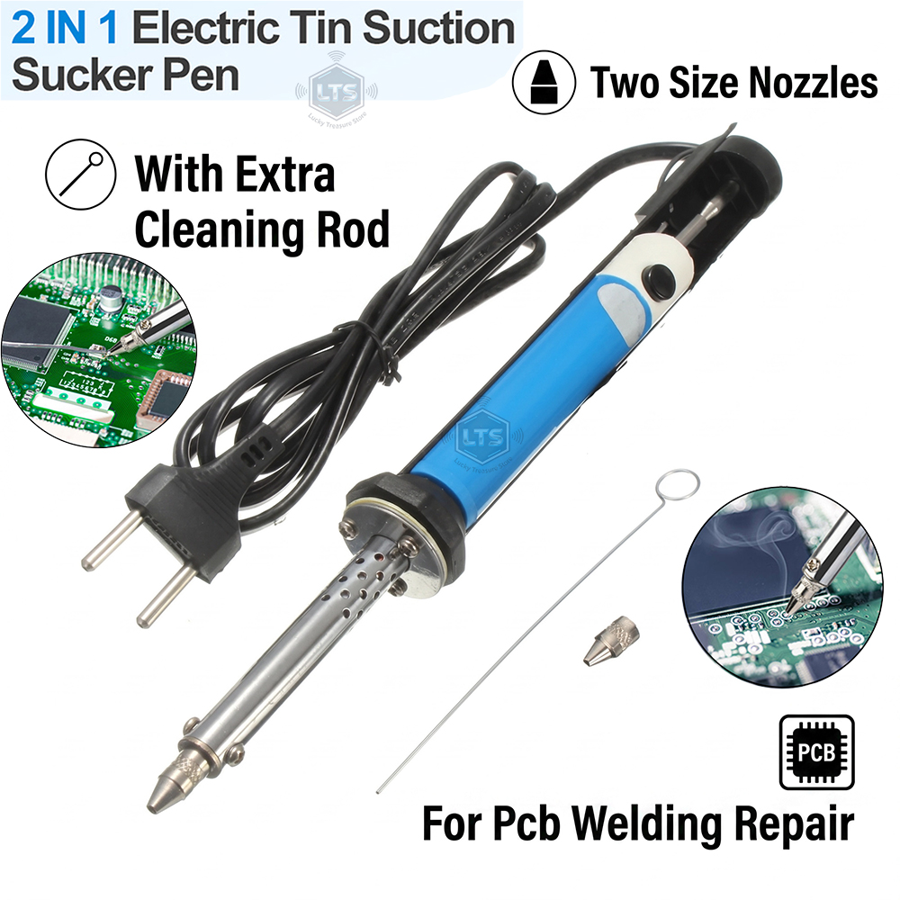 قلم شفط القصدير الكهربائي 110  - مراجعة Desoldering Pump Electric Vacuum Station وسعره