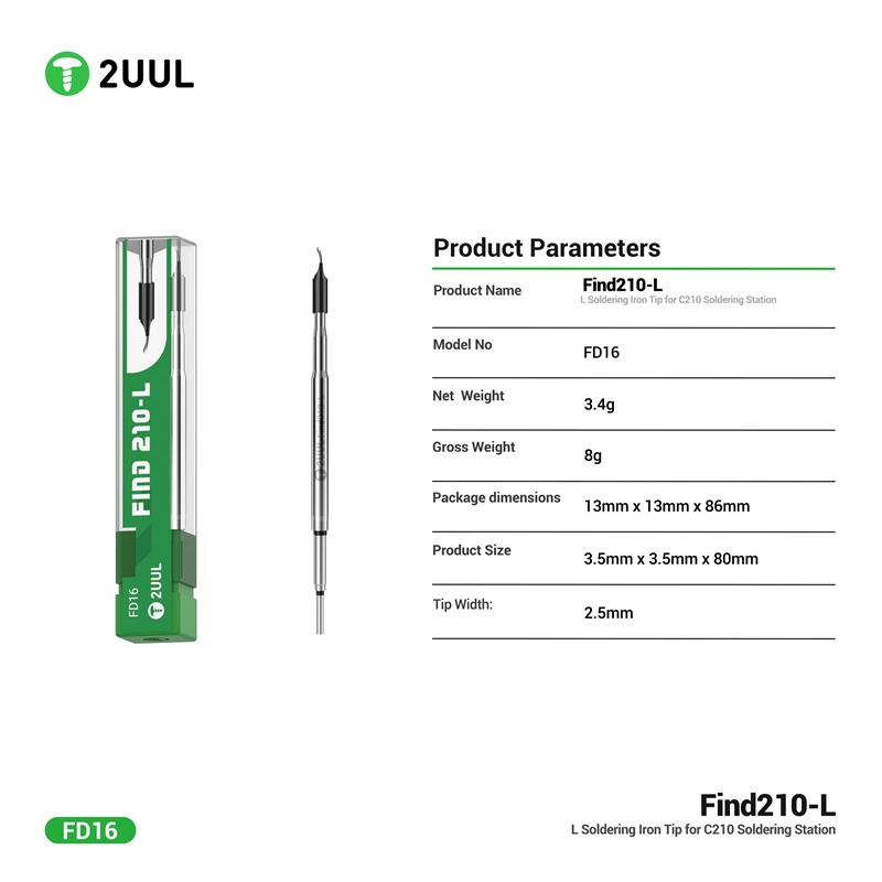 رأس لحام 2UUL FD16 Find210-L ب - مراجعة C210 Precision Soldering Station وسعره