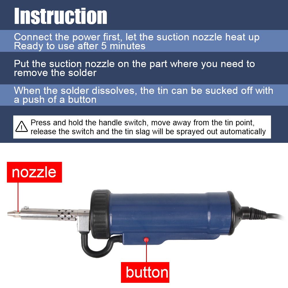 مضخة إزالة مع 3 فوهة شفط ، لحا - مراجعة Desoldering Pump Electric Vacuum Station وسعره
